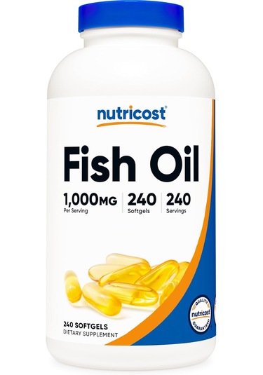 Nutricost Fish Oil Balık Yağı 1000mg 560mg Of Omega 3 , 240 Soft