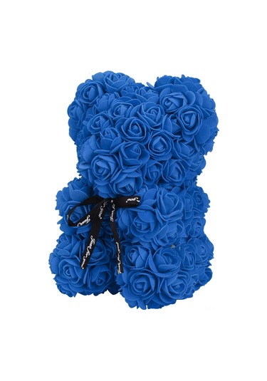 Springsun Mavi Sonsuz Çiçekli Ayı Dekorasyon, Sevgi Hediyesi İçin Ornmanlı Yapay Gül, Ev Dekoru Ve Romantik Etki Sağlar