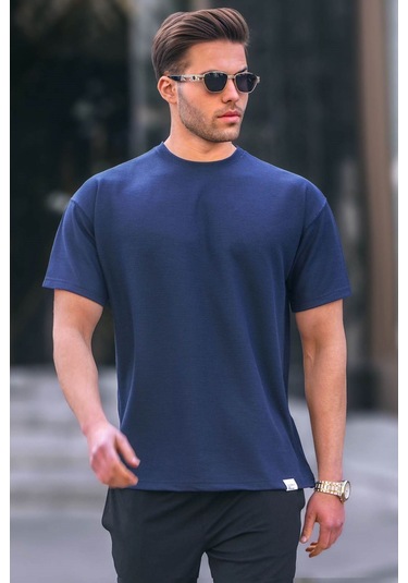 Madmext Lacivert Regular Fit Basic Erkek Tişört 6099-lacivert Lacivert