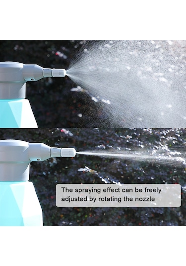 Neevoyu 2l Usb Şarjlı Elektrikli Buhar Makinesi - Bahçe Sulama, Araba Yıkama, Ev Temizliği İçin Universal Başlı Mavi Sprey Botu