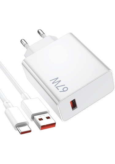 67 Watt Hızlı Şarj Aleti Adaptör Ve Kablo Set Type-c Kablo Sony Uyumlu