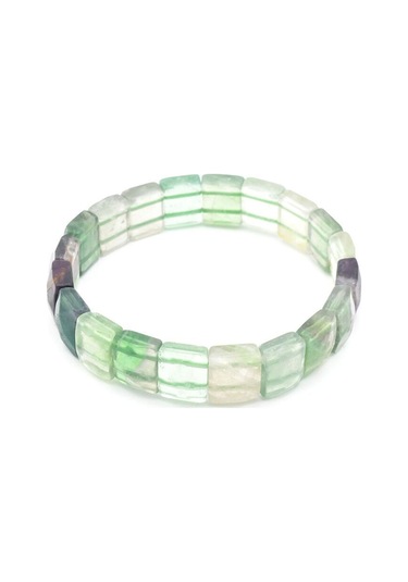Murty99 Kare Kesim Hakiki Florit Taşı Bileklik Yeşil