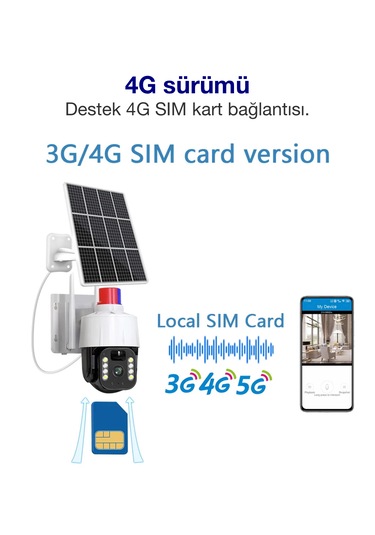 Ultratekno Cmr46 Güneş Panelli 4g+ Wi-fi 5mp Üvenlik Kamerası