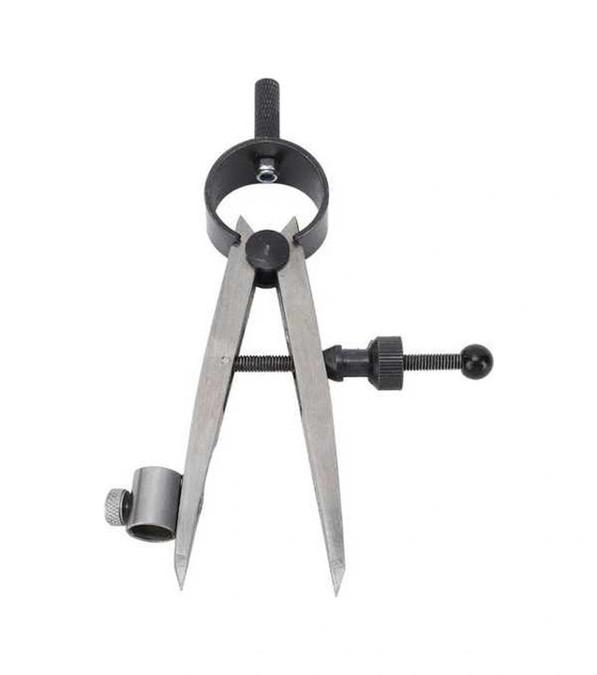 Tongxida 75mm Karbon Çelik Çubuk Kompas, Ayarlanabilir Kilitleme, Çizim Ölçüm İçin, Deri Ahşap İşçiliği, Kalem Kılıfı