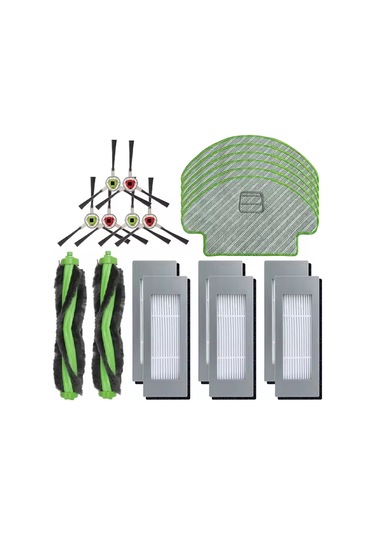 Junzhuodianpu İrobot Roomba Combo 111/113 R113840 Elektrikli Süpürgeler İçin 20 Hepa Filtresi, Ana Fırçalar Ve Paspaslar