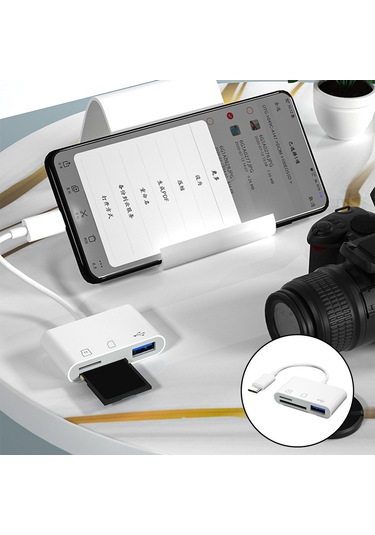 Homyl 3'ü 1 Arada Usb C Tf Sd Kart Okuyucu Kamera Hafıza Kartı