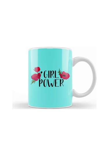 Girl Power Inspiration Positive Girly Quote Artwork 01 Kupa Bardak Porselen Karışık