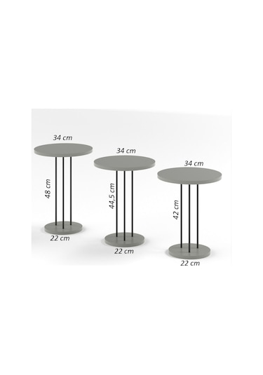 Zigon Sehpa Terra 3 Lü Set Bendir