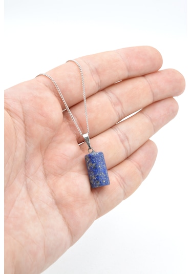 Hakiki Doğal Lapis Lazuli Taşı Kolye Ucu Lacivert