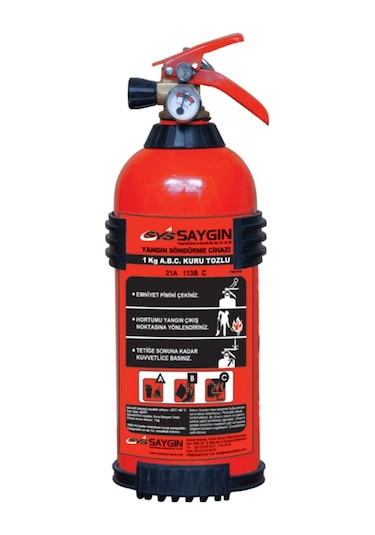 Yangın Söndürme Tüpü Kuru Kimyevi Tozlu Söndürücü 1 KG