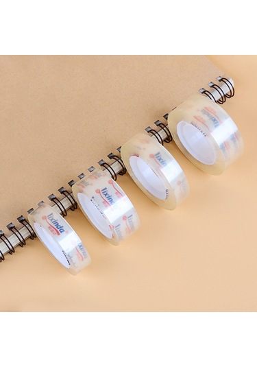 Youmex Öğrenci Ve Ofis Kullanıma Uygun 18mm 20y Transparan Ripsel Bant - 8 Adet Paket 8