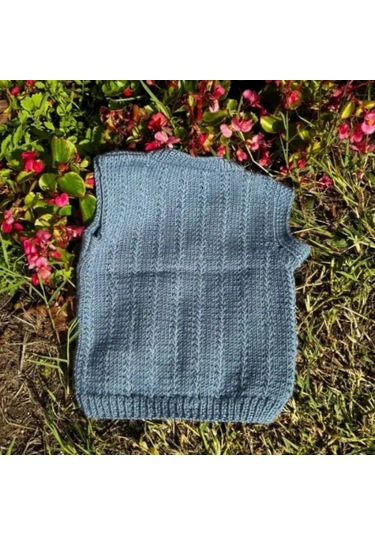 Uretti - Talia 8659 - 8748 El Örgüsü Mavi Erkek Çocuk Süveter - 2 Yaş Mavi