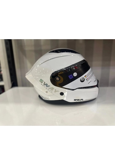 Sway Sw 850 Full Face Motosiklet Kaskı Altın - Beyaz