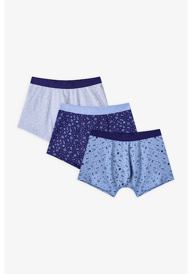 Penti  Mavİ Erkek Çocuk Cosmic 3'lü Boxer