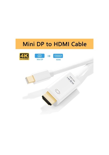 Minidisplayport Hdmi Çevirici 1.8 Metre 4k Mini Displayport Hdmi Kablo