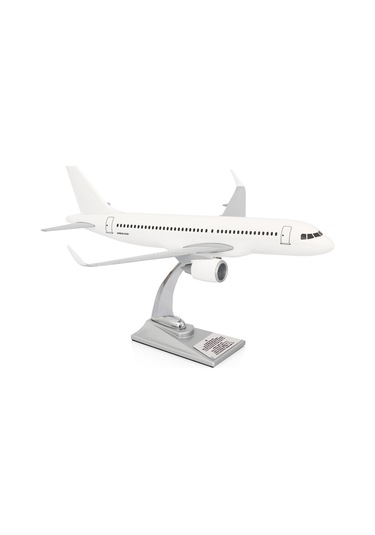 Zekupp Airbus A320 Model Uçak 1/100 Beyaz Elit Maket Uçak