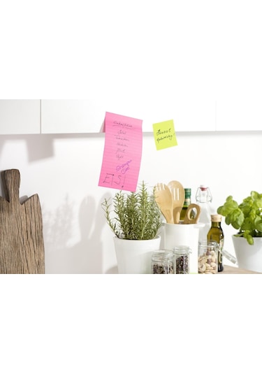 Post-it 4645-3SS Yapışkanlı Çizgili Not, Neon Turuncu/Yeşil/Mavi, 102x152 mm (3x45 ypr)