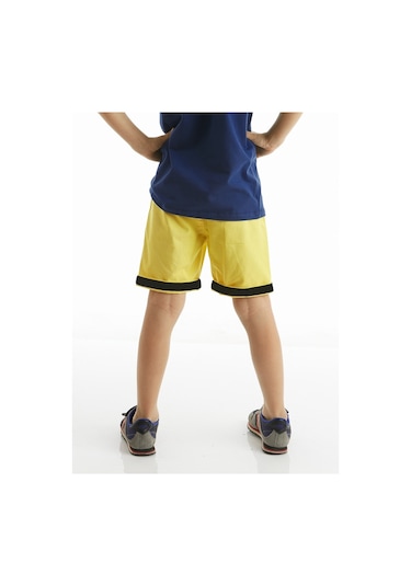 Denokids Mushi Sarı Erkek Çocuk Gabardin Şort Çok Renkli