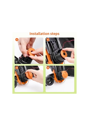 Tenfowee Worx İçin 20'li Yer Değiştirme Seti: 16 Adet Wa0010 Makine İpi Bobini + 4 Adet Kapak - Hızlı Kesim, Zaman Tasarrufu, Dayanıklı Nilon