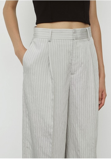 Mavi - Çizgili Gri Pantolon 1010780-87977 Gri