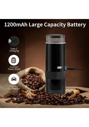 Yeni Kahve Makinesi Elektrikli Kapsül Öğütülmüş Kahve Bira Makinesi Taşınabilir Black Siyah