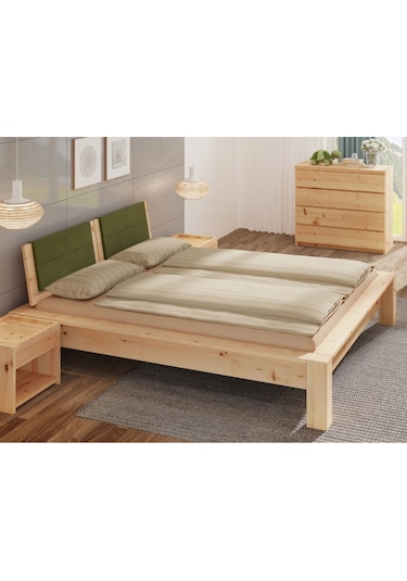 Masifart_Mobilya Masifart Ladin Ahşap Karyola Klasik Ladin Yatak Başlığı Çift Kişi