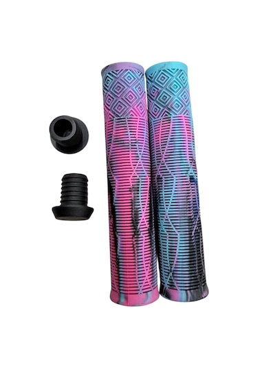 17 Cm Mtb Bmx Freeride Elcik Silikon Bisiklet Elcik Kaymaz Yapı Dirt Jump Bisiklet Elciği Pembe Turkuaz Mor - Pembe