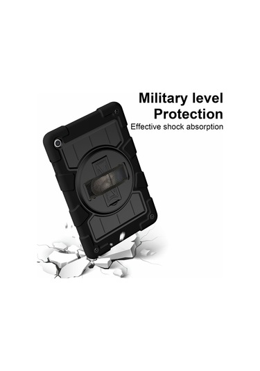 Samsung Uyumlu Galaxy Tab A9+ İçin Kickstand Kılıfı Dönen El Askısı Pc+tpu Omuz Askılı Tablet Kapağı