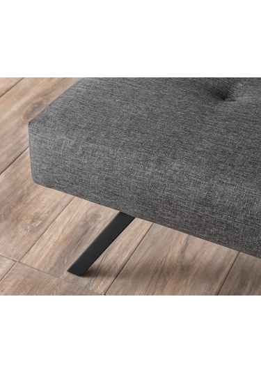 Pafu Zola Üçlü Yataklı Koltuk - Koyu Gri Keten Koyu Gri