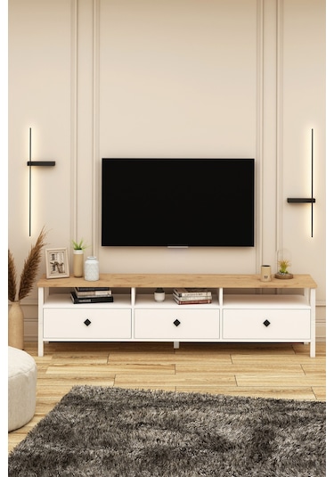 Remy Tv Ünitesi 180 Alt Modül Sepet - Beyaz Sepet - Beyaz