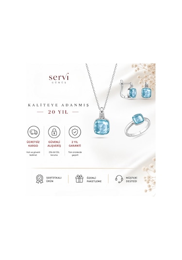 Servi 925 Ayar Gümüş Pomelita Set-224
