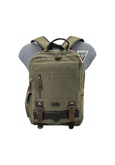 Ççs London 51565 Kanvas Sırt Çantası Haki