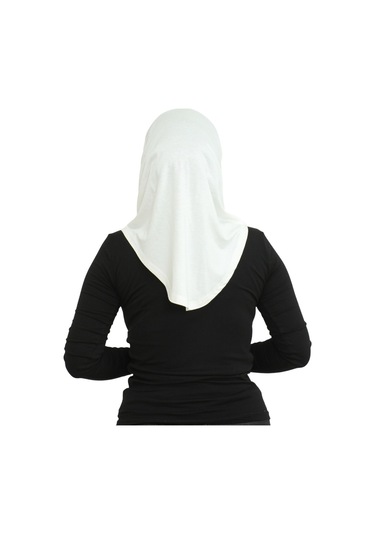 Spor Başörtüsü Kadın Hazır Giyim Türban Viskon Eşarp Şal - Krem Krem