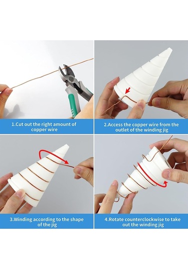 Sones Büyük Boy 9,3 X 5,2 Cm Taşınabilir Bahçe Bakır Tel Anten Fikstürü Bahçe Bobini Sarma Fikstürü