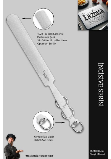 Lazbisa MFT-010 İncisive Serisi Masat Mutfak Bıçak Bileme Aleti Masatı