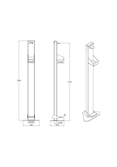 Yibtech Paslanmaz Pedallı El Dezenfektan Dispenseri 1000 Ml