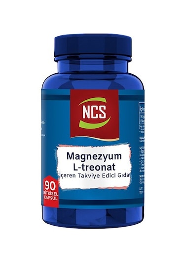 Ncs Magnezyum Magnesium L-Threonate Vejeteryan  90 Bitkisel Kapsül