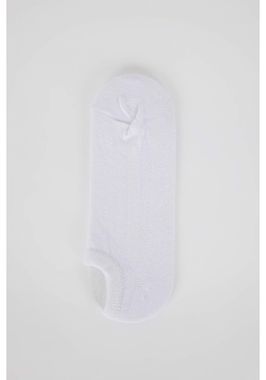 Defacto Kadın Pamuklu 3'lü Sneaker Çorap K5974AZNSWT1 Beyaz