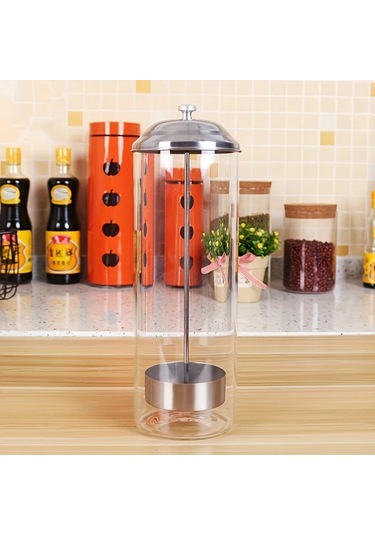 Brightnova 1pc Paslanmaz Celik Ve Cam Pipet Tutucu Organizer Buyuk Kapasiteli Mutfak Tezgah Saklama Cihazi Saglam Hijyenik Tasarim -