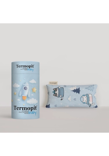 Termopit Kiraz Çekirdeği Yastığı Baby Mavi Kılıf Hediyeli