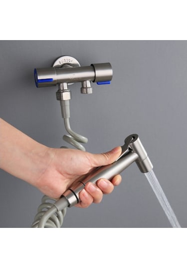 Dinosaurs 2 M. Paslanmaz Çelik Tuvalet Musluk Seti - Gümüş04 Altın