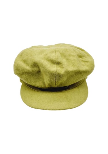 Uniquetrenders Kadın Arkadan Lastikli Kışlık Baretta Şapka Fıstık Yeşil
