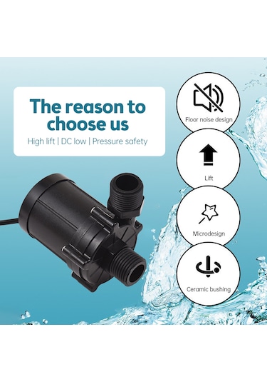 Lemestar 24v 30w Dc Brushless 12m Yükseklik 700l/h Debi Ip68 Koruma Seramik Eksenli Artırma Pompa Bulaşık Makinesi, Fıskiye, Su Bitkileri, Isıtıcı