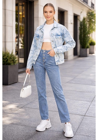 Alexander Gardi Özel Koleksiyon Denim Ceket Ag-3005 Açık Mavi