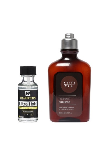 Walker Tape Protez Saç Yoğun Bakım Şampuanı 250 ML + Ultra Hold Protez Likit Saç Yapıştırıcısı 15 ML