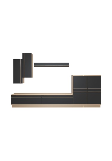 Decoraktiv Eko 6b Mdf Std Tv Ünitesi Tv Sehpası Beyaz - Antrasit