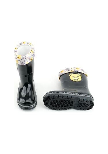 Gezer Kışlık Erkek Çocuk İçi Sıcak Astarlı Su Geçirmez Yağmur Bot Çizme Gc2kfm.00676.00.010.13 Siyah