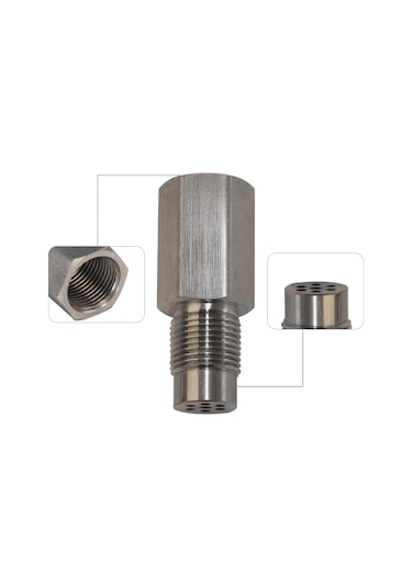 Suofeng Gümüş Metal Oksijen Sensörü Filtreli Otomobil Aksesuarı M18 1.5 Evrensel Uyumlu