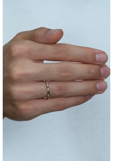 2Mm Bombeli Altın Kaplama Gümüş Alyans Çifti Tektaş Hediye Wr86