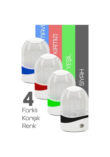 Otomatik Gece Lambası Işığa Duyarlı Ldr Sensörlü Fotoselli Karanlık Sensörlü Işık Renkli 8884 Beyaz